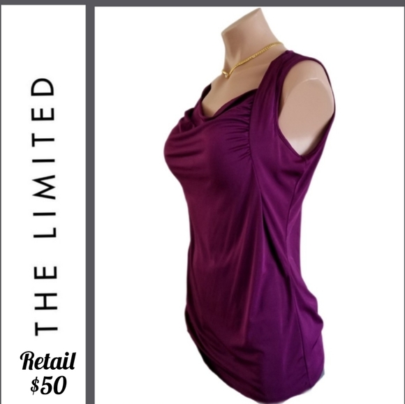 The Limited Tops - THE LIMITED ladies draped neck dressy top size small, PRICE REDUCED!